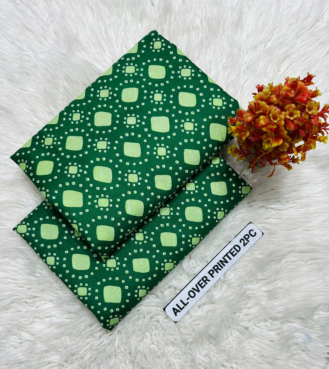 Summer Cotton All over 2pcs Premium Green PK Chn NW