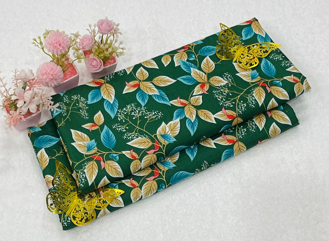 Micro Polo Cotton 2pcs Suit Green Gold pati