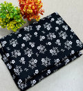 Summer Cotton All over 2pcs Premium Suit Black White SM Floral