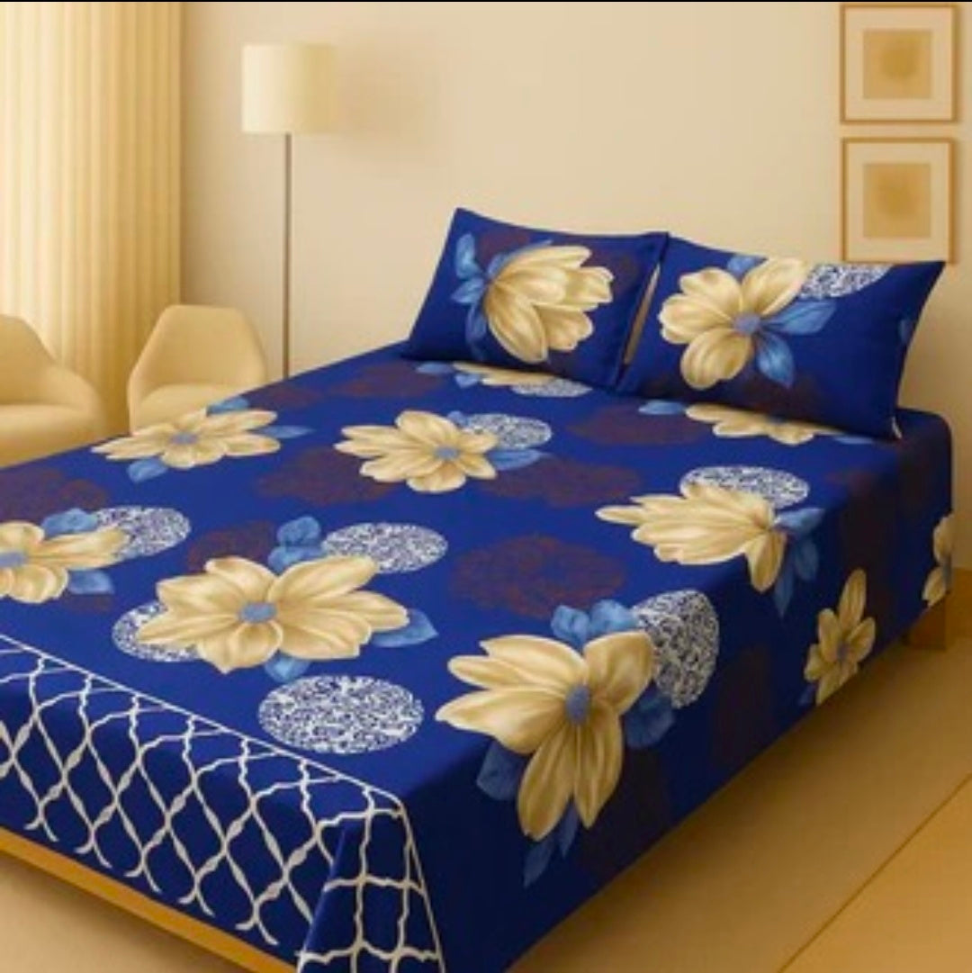 3D Leather Cotton Bedsheet AM3D-00169