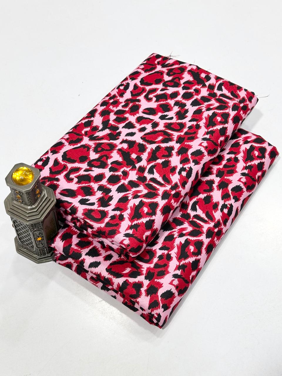 Summer Cotton All over 2pcs Premium Suit Red Tiger