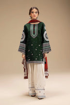 Jazmin Dhanak Embroidered 3Pcs Luxury Collection Green