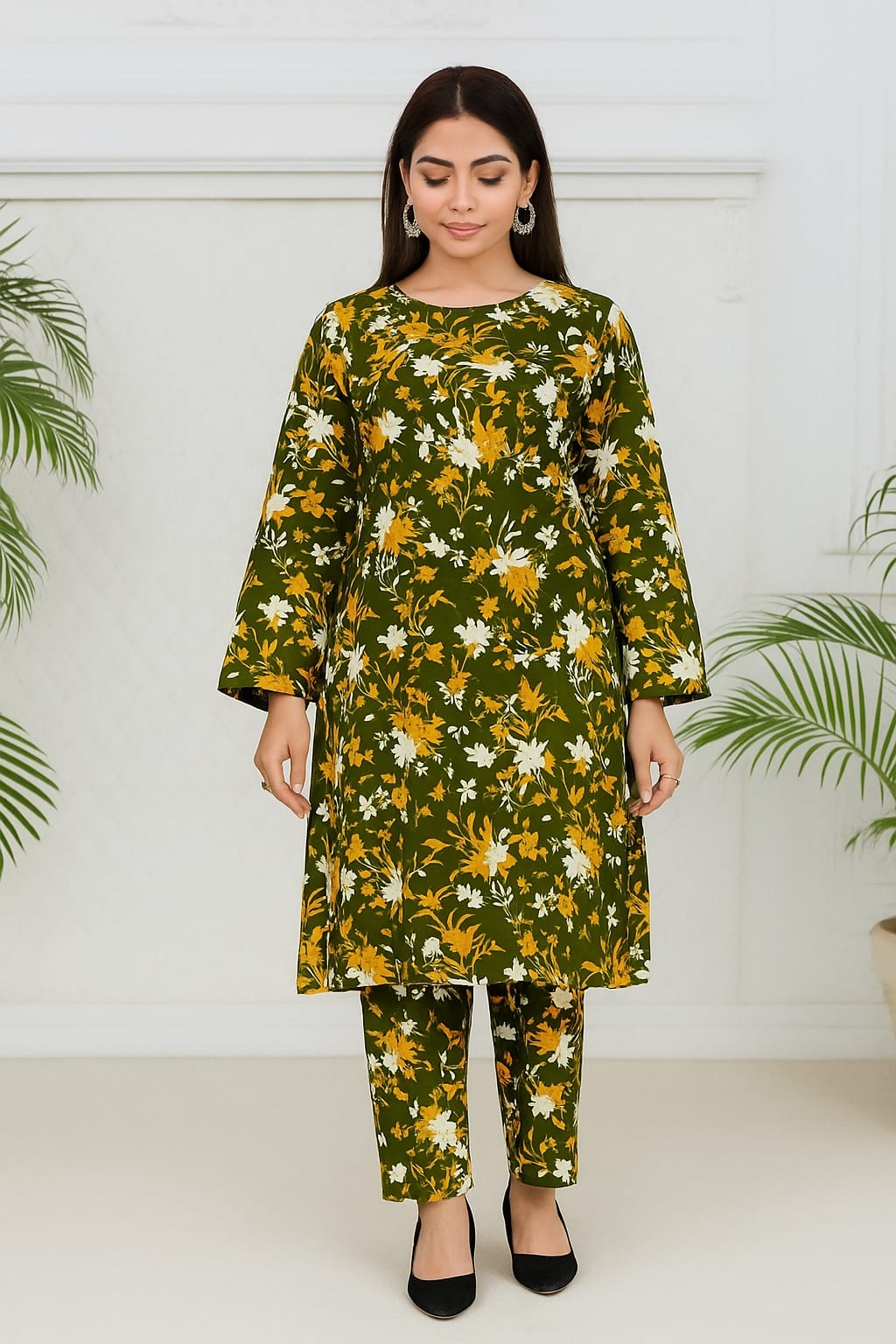 Micro Polo Cotton 2pcs Suit Green JNG