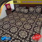 Velvet Jacquard 4pcs King Size Bedsheet Set Diamond