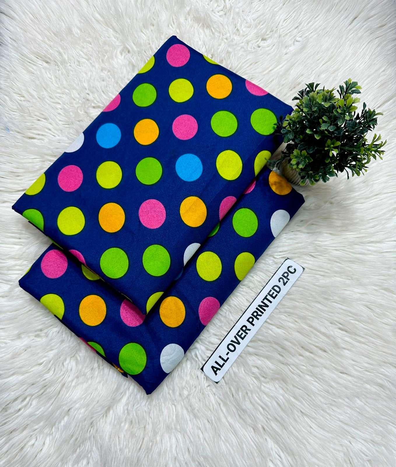 Summer Cotton All over 2pcs Premium Big Choco Blue