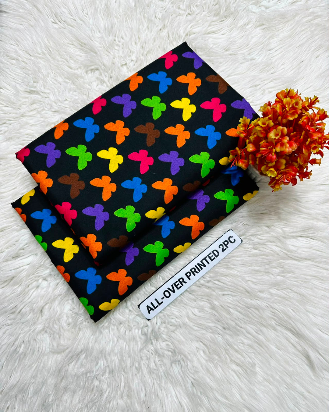Summer Cotton All over 2pcs Premium Black Butterfly NW