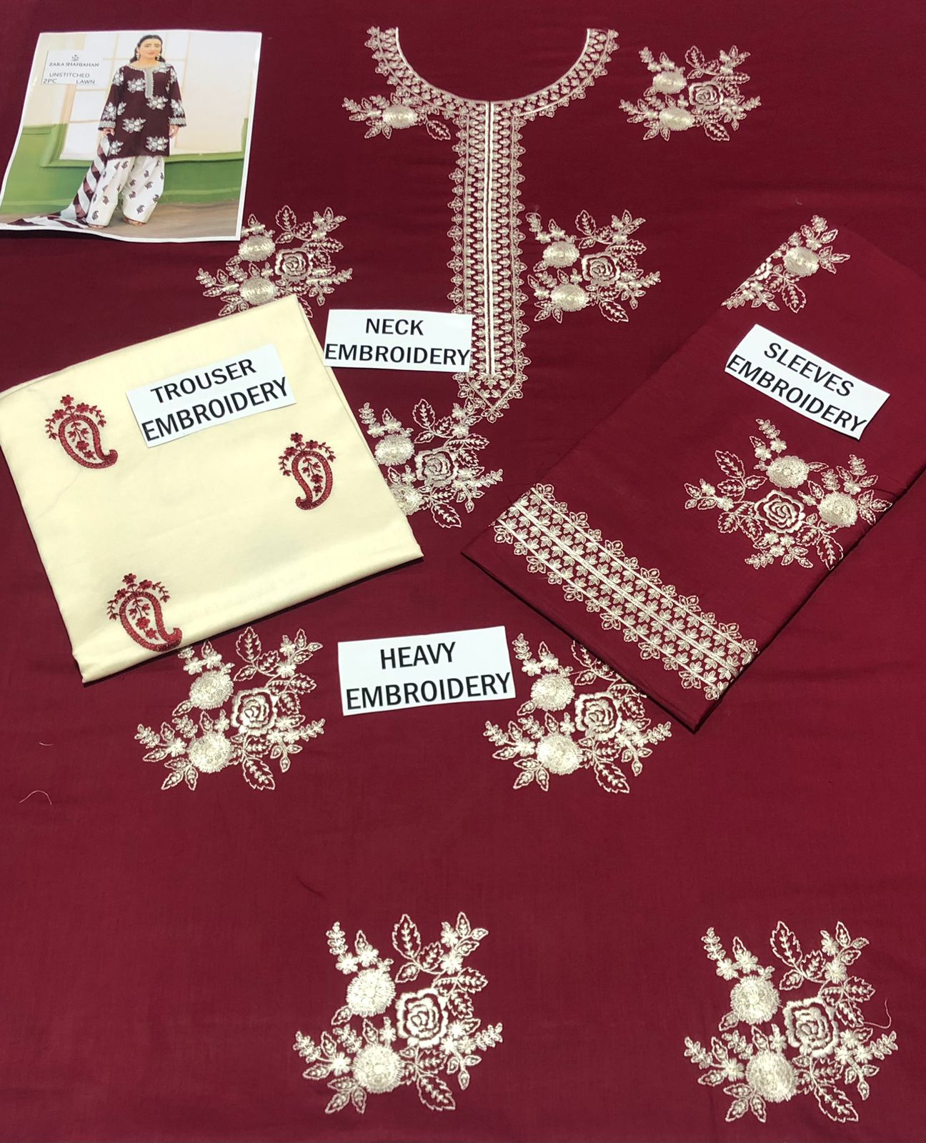 Premium Lawn Embroidery 2pcs AYAS1st 00801