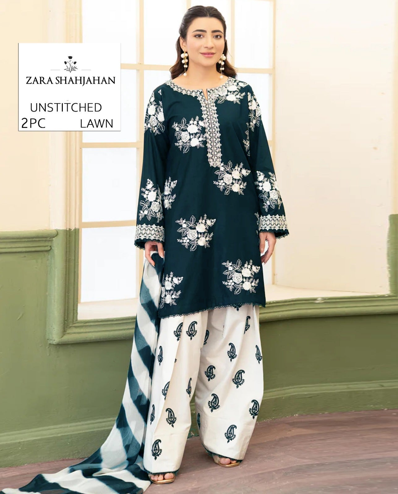 Premium Lawn Embroidery 2pcs AYAS1st 00799