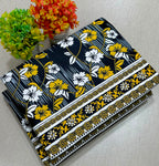 Summer Cotton All over 2pcs Premium Black floral white NW