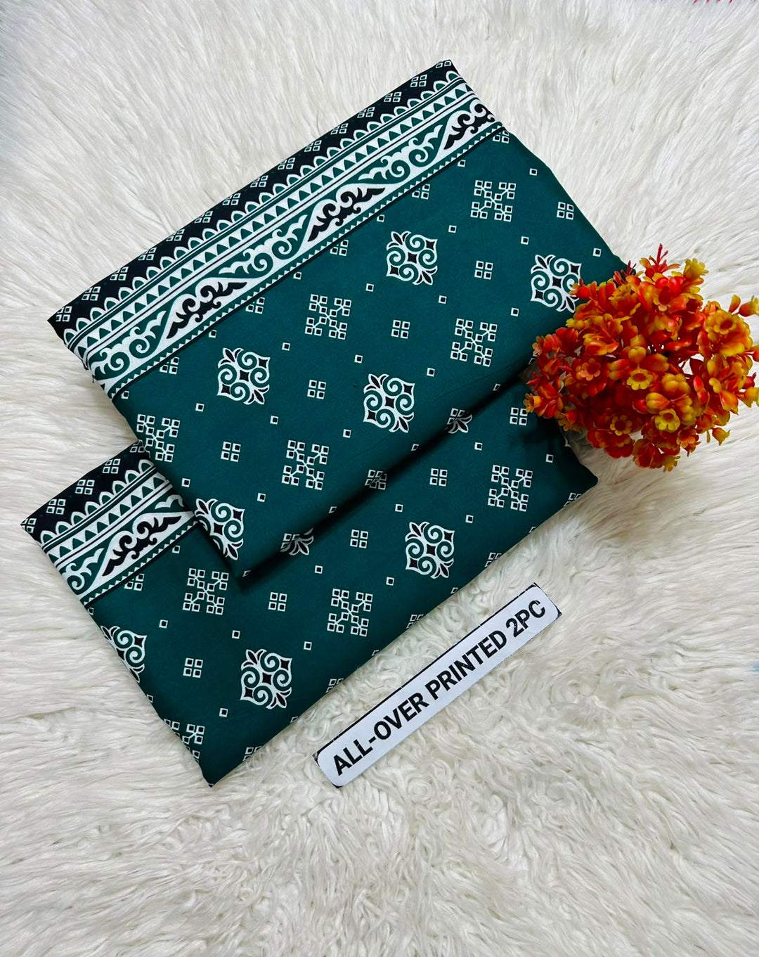 Summer Cotton All over 2pcs Premium Green Taj