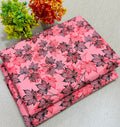 Summer Cotton All over 2pcs Premium Suit Pink Tran Black Floral