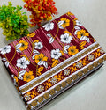 Summer Cotton All over 2pcs Premium Meroon floral white NW