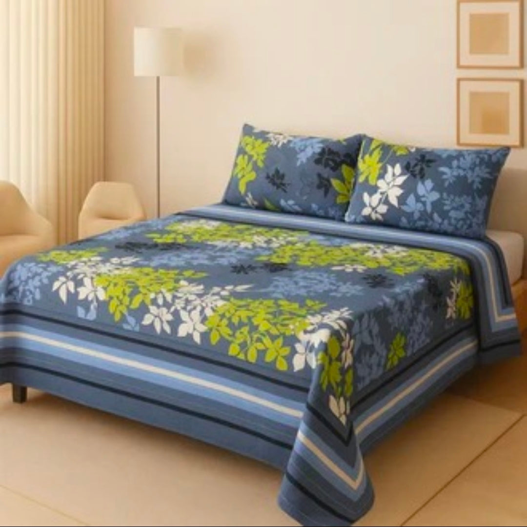 3D Leather Crystal Cotton Bedsheet AM3D-00262