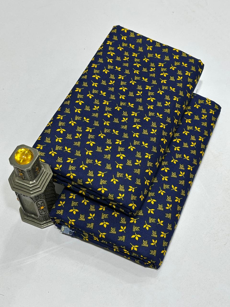 Micro Polo Cotton 2pcs Suit Blue Yellow Sm FLRL