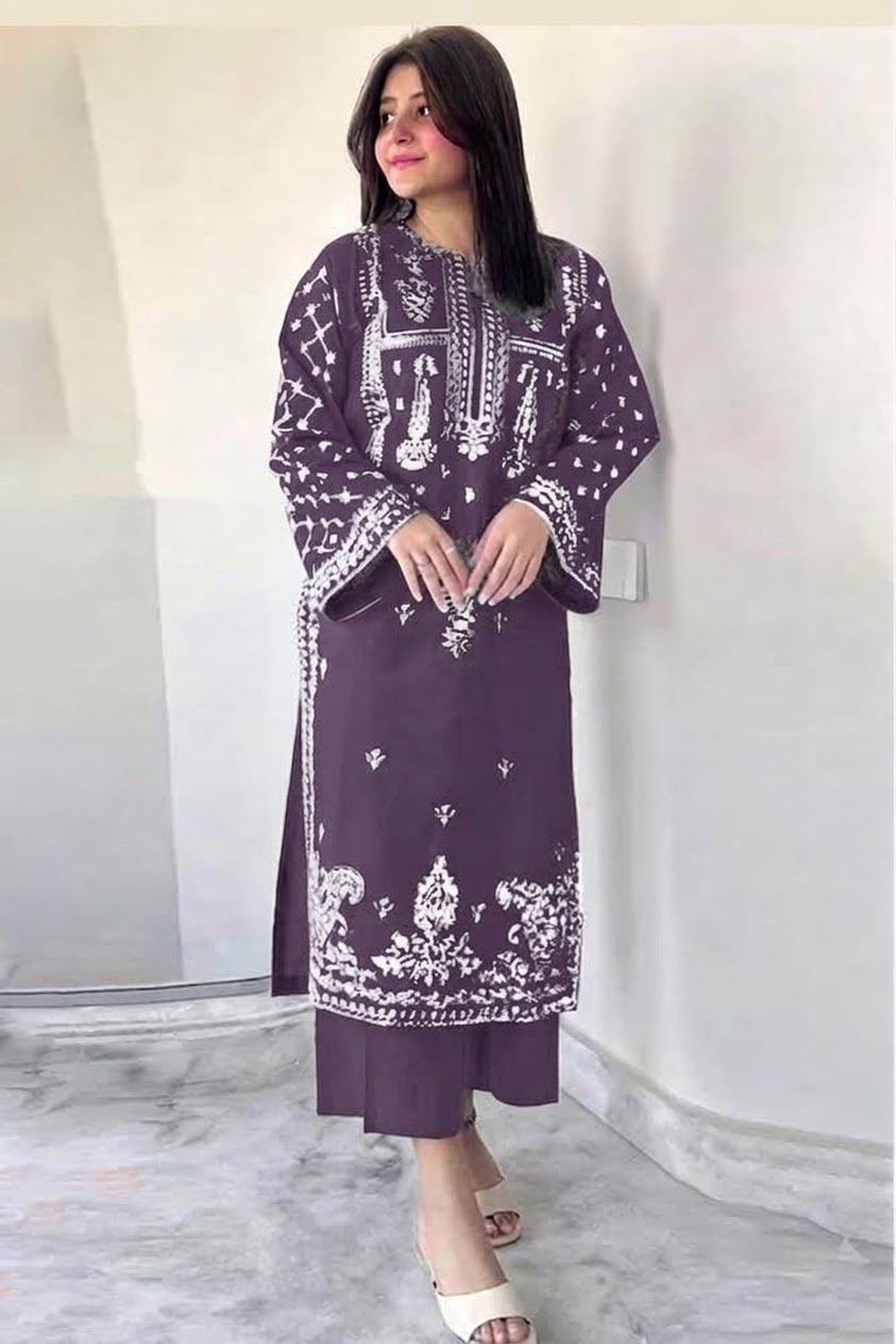 Winter Dhanak Embroidery 2pcs Suit AY00120