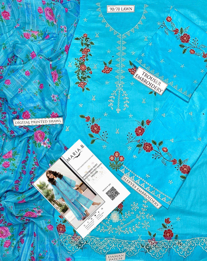Summer Lawn Embroidery 3pcs Collection AYL3-10715