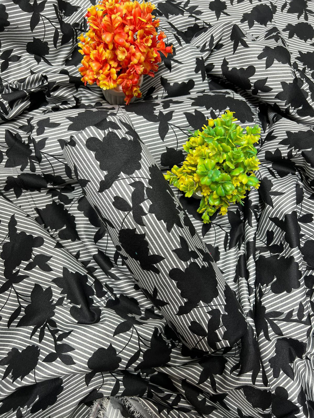 Micro Polo Cotton 2pcs Suit Grey Lining Black