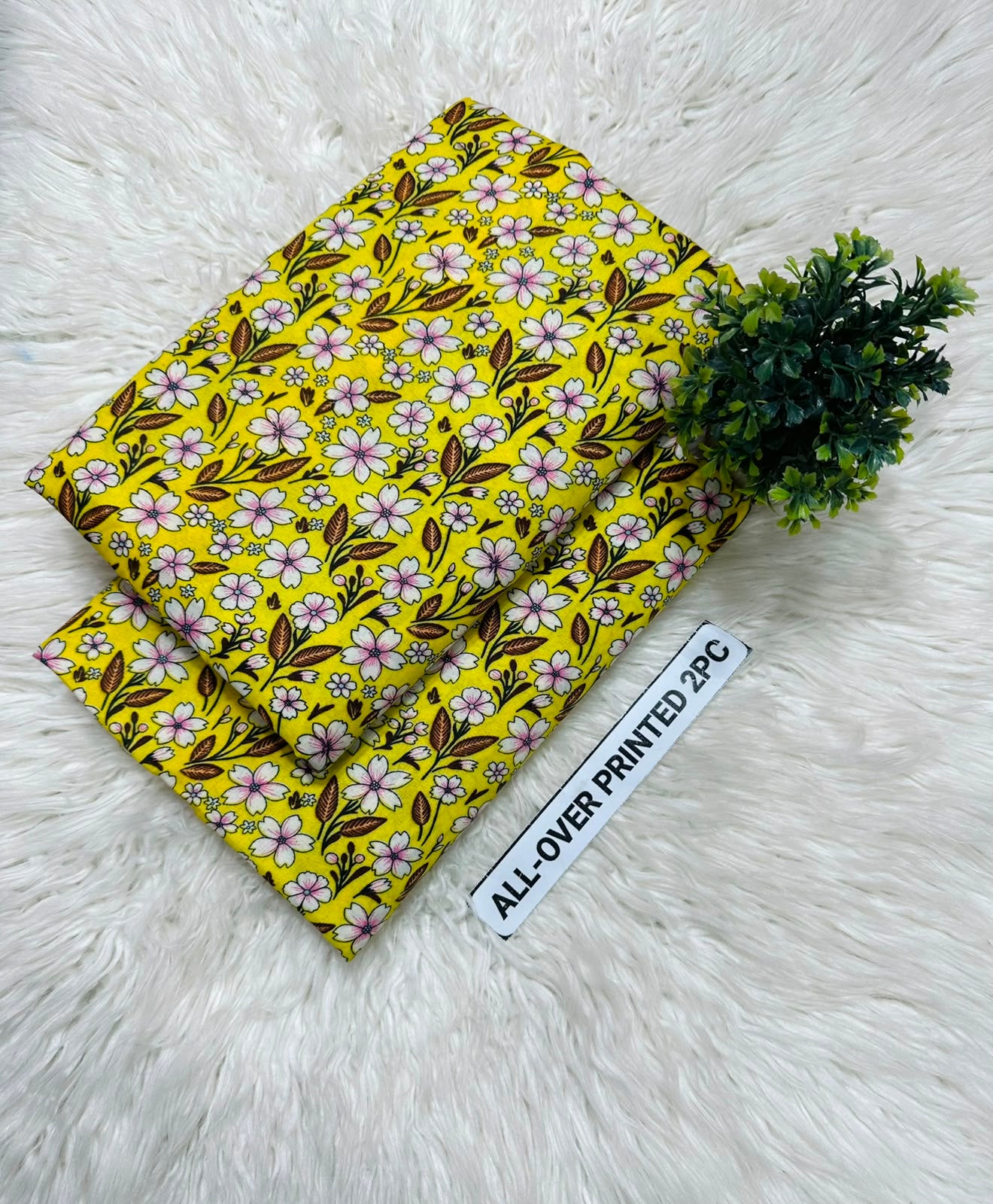 Summer Cotton All over 2pcs Premium Yellow White BT Br