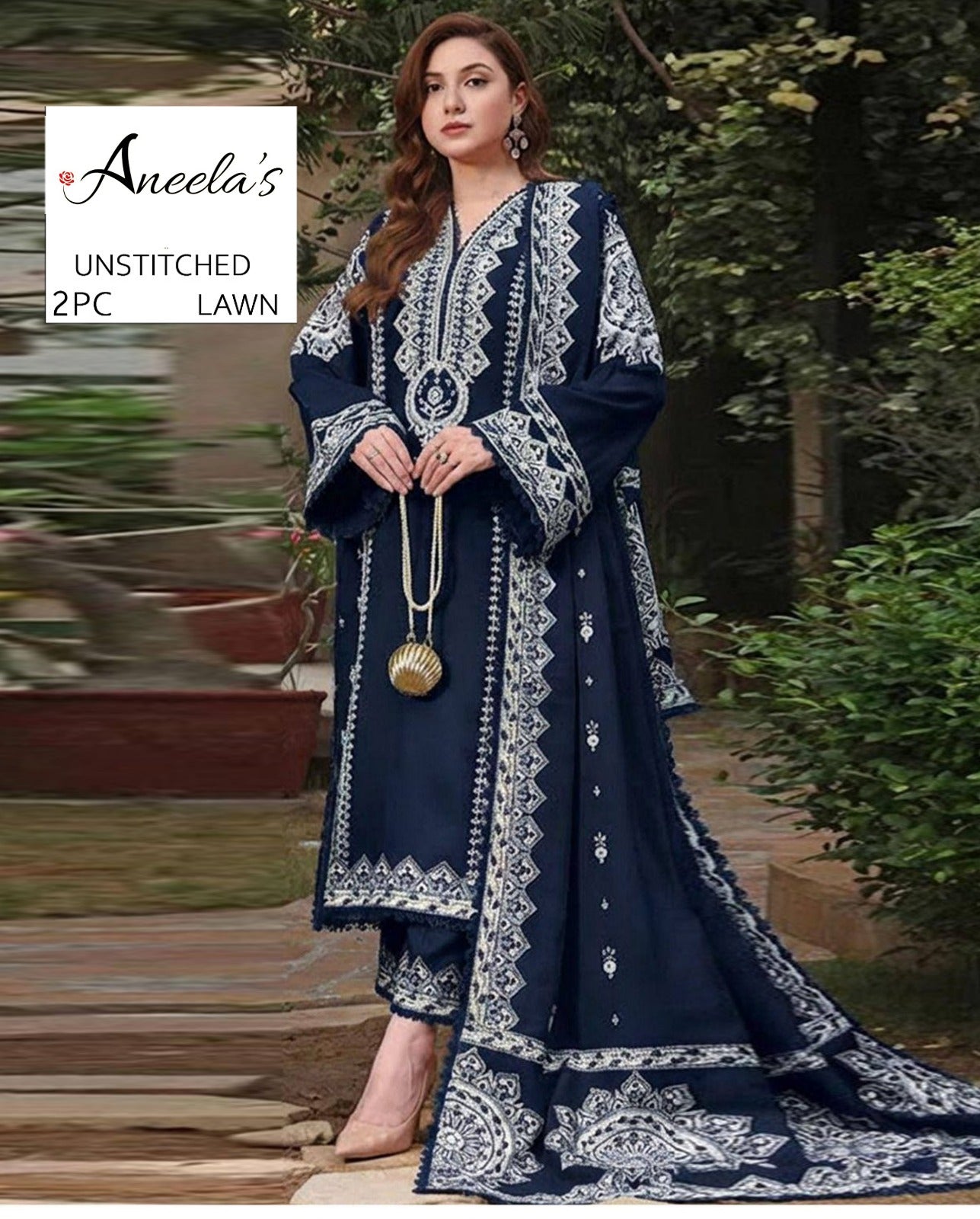 Premium Lawn Embroidery 2pcs AYAS1st 00792