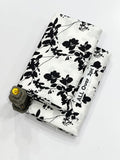 Summer Cotton All over 2pcs Premium Suit White Black Floral
