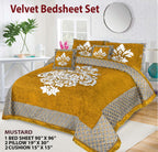 Luxury Velvet Jacquard 5Pcs Bedsheet Set