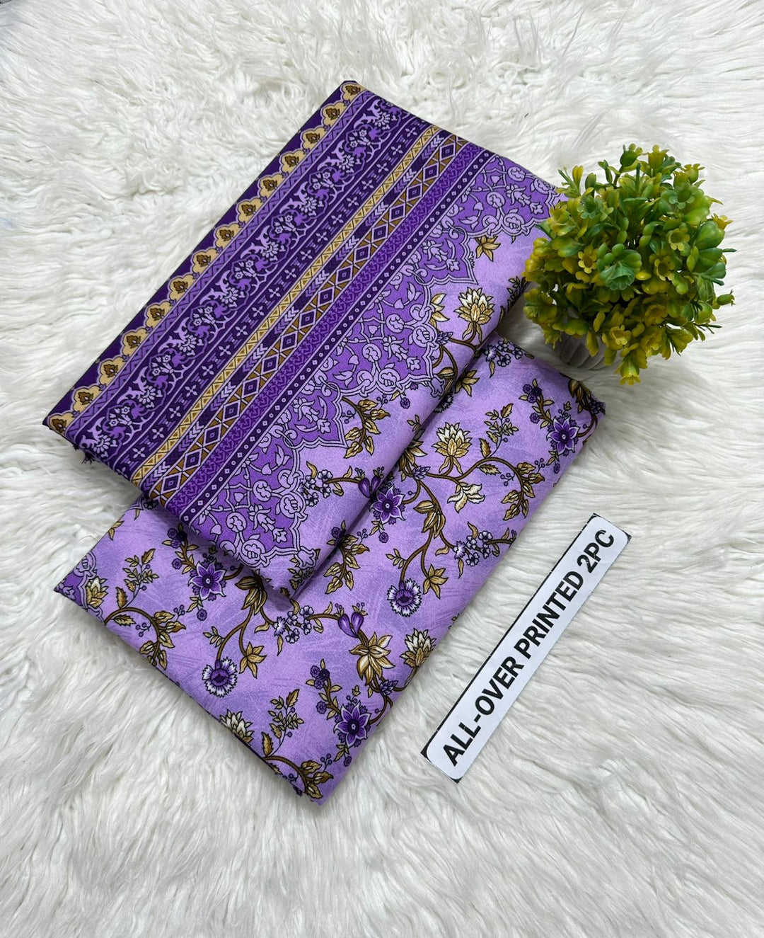 Summer Cotton All over 2pcs Premium Purple Meadow