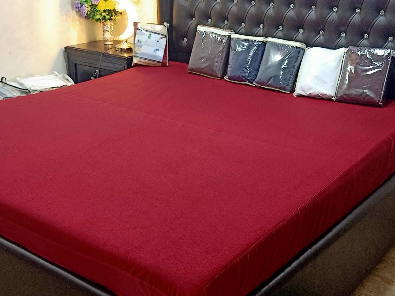 Terry Cotton Fitted Style Waterproof Mattress Protector Cover
