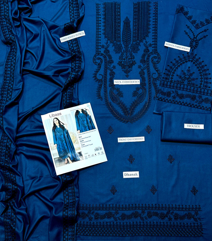 Libas Dhanak 3pcs Embroidery Most Demanding Suit 00977