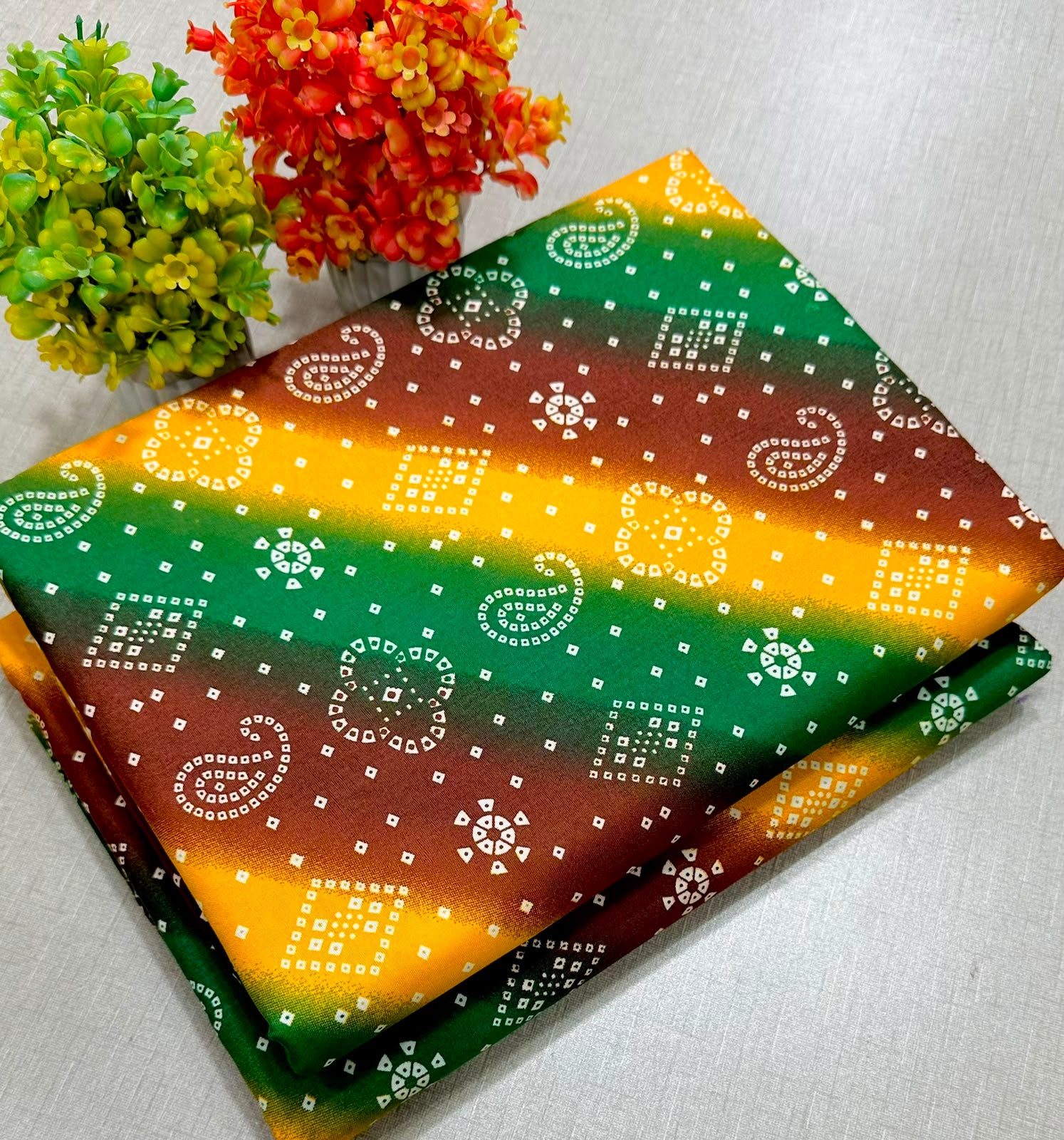 Summer Cotton All over 2pcs Premium Suit Multi Rainbow