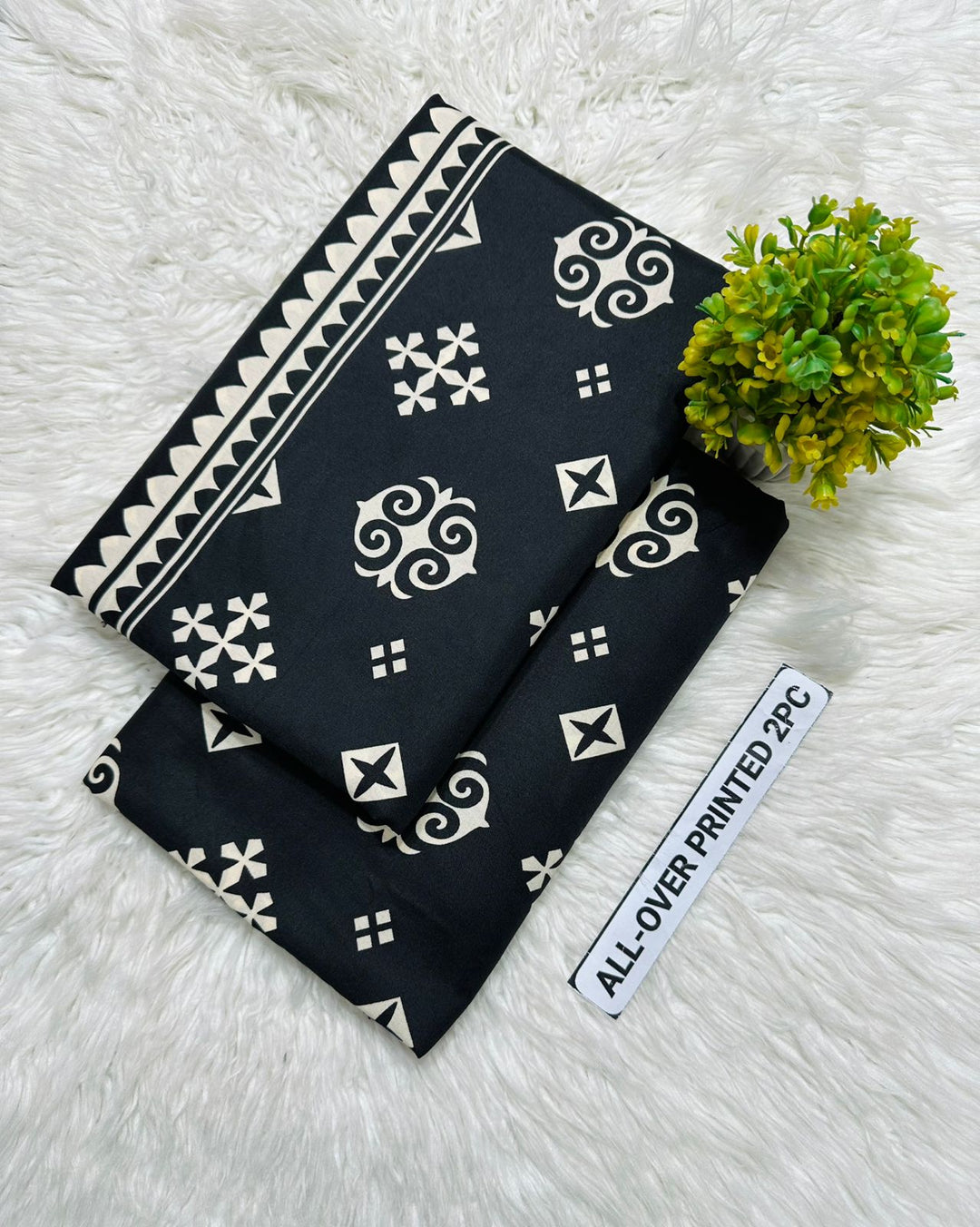 Summer Cotton All over 2pcs Premium Black Taj NW