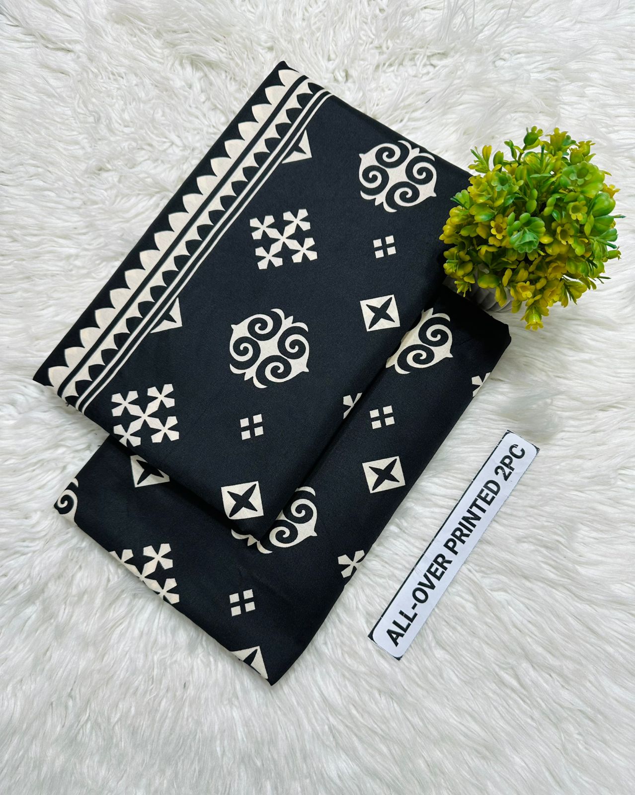 Summer Cotton All over 2pcs Premium Black Taj NW