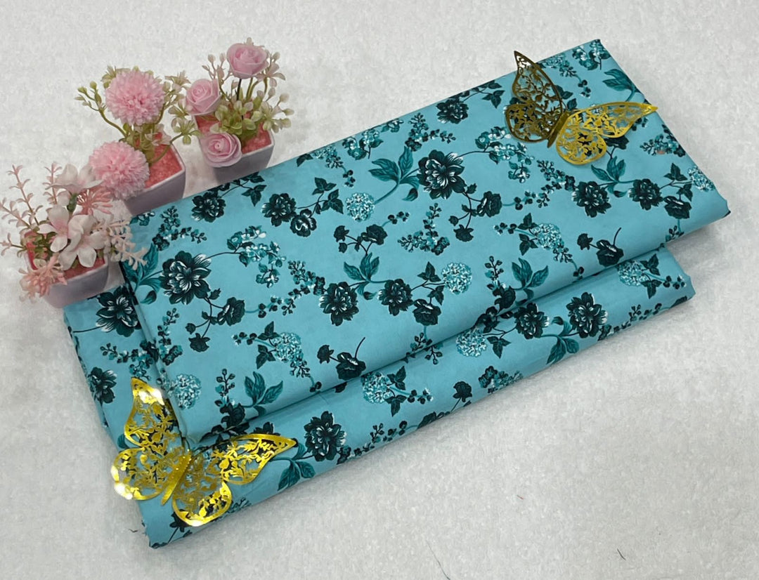 Micro Polo Cotton 2pcs Suit Sky Black rose