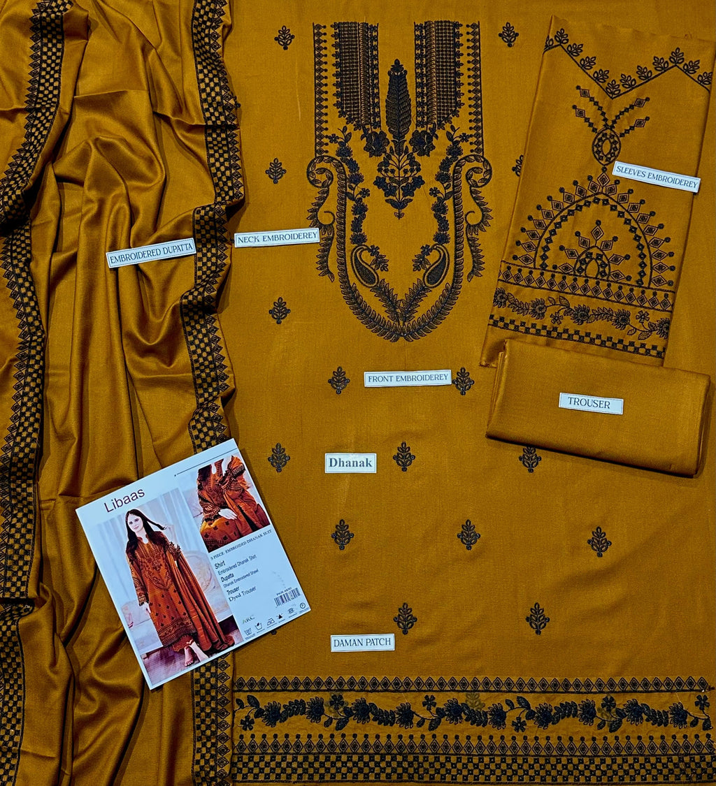 Libas Dhanak 3pcs Embroidery Most Demanding Suit 00975