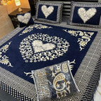 Sweetheart Luxury 4pcs Velvet Jacquard Bedsheet Set