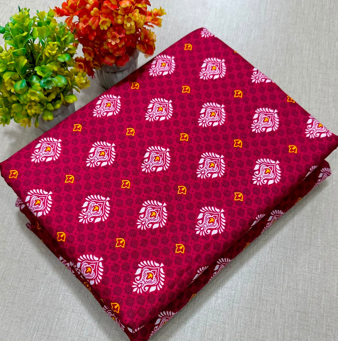 Summer Cotton All over 2pcs Premium Suit Pink Nw JMK
