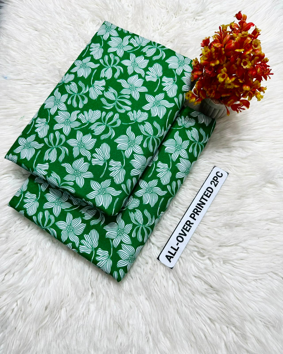 Summer Cotton All over 2pcs Premium NW Pk Green white FL