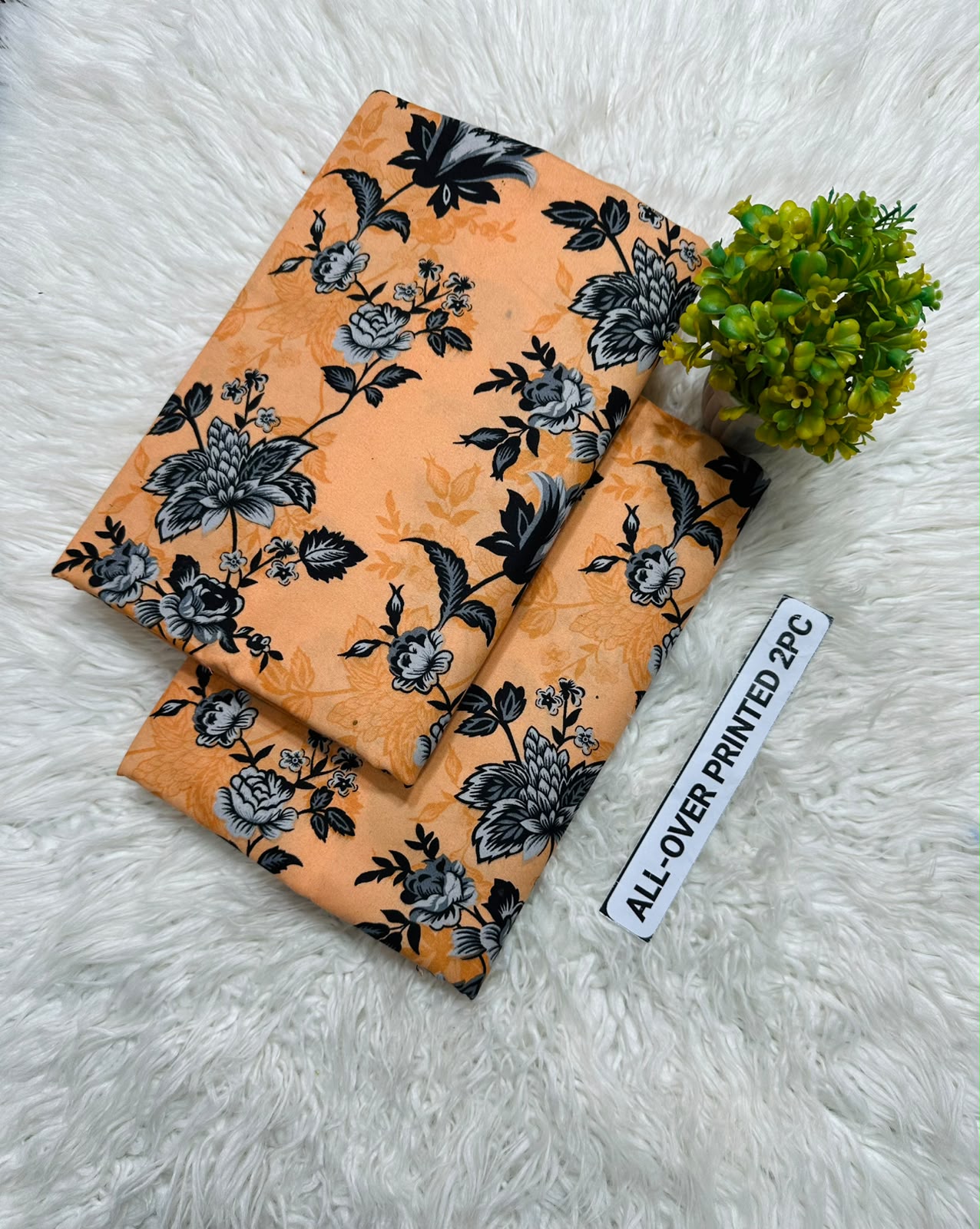Summer Cotton All over 2pcs Premium Suit Blush Noir