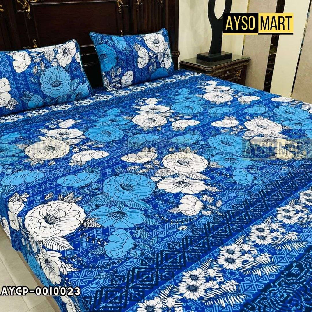 Blue Lawn 3D Crystal Cotton Plus Bedsheet AYCP-001023