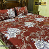 Brown BDL 3D Crystal Cotton Plus Bedsheet AYCP-001040