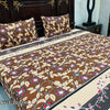 Brown Land Leaf 3D Crystal Cotton Plus Bedsheet AYCP-001041