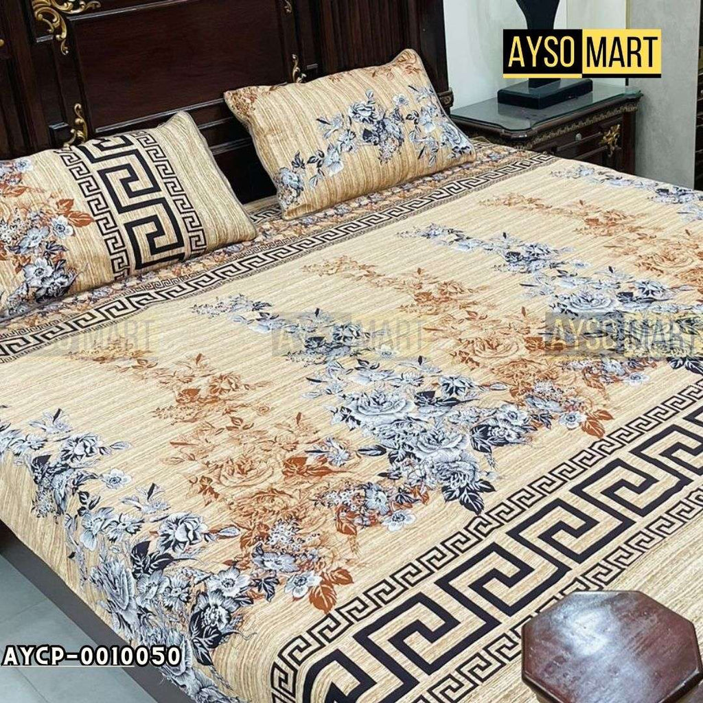 Versace Gold 3D Crystal Cotton Plus Bedsheet AYCP-001050