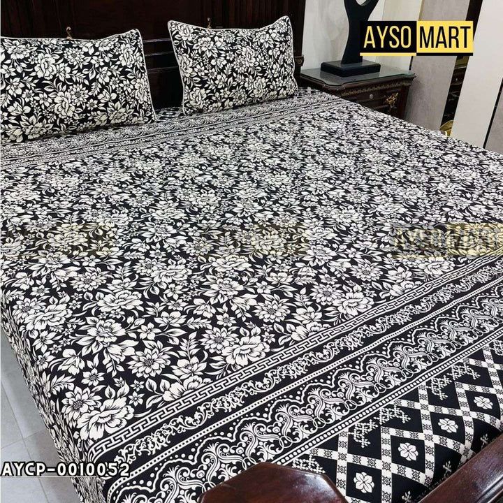 Patels Bed 3D Crystal Cotton Plus Bedsheet AYCP-001052