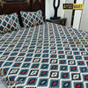 Grey Zig Fish 3D Crystal Cotton Plus Bedsheet AYCP-001079