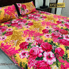 Pink Rose Lawn 3D Crystal Cotton Plus Bedsheet AYCP-001086