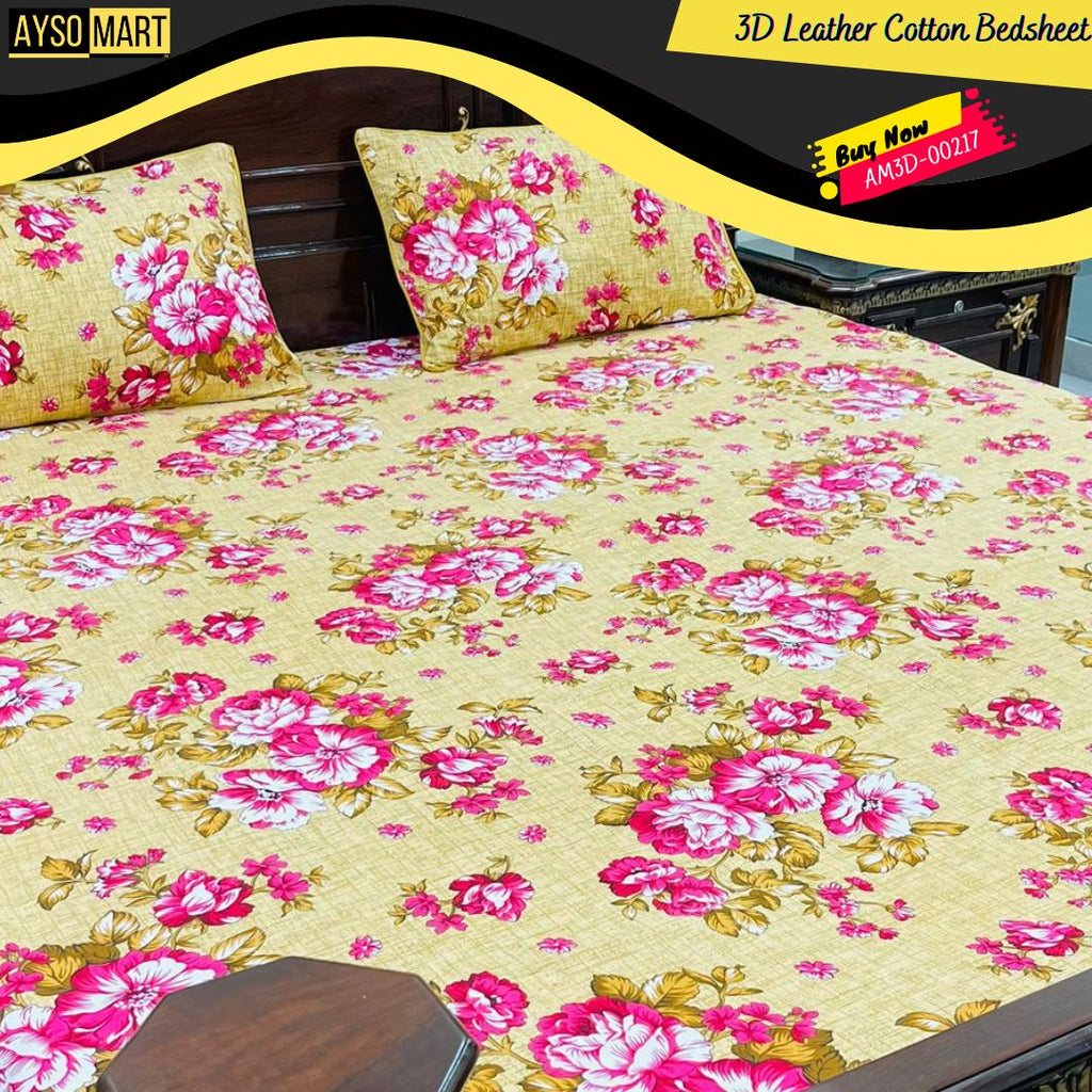 Corn Base 3D Crystal Cotton Bedsheet AM3D-00217