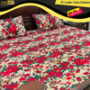 Red Paradise 3D Crystal Cotton Bedsheet AM3D-00221