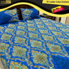 Blue JMK 3D Crystal Cotton Bedsheet AM3D-00226