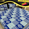 Blue Chess 3D Crystal Cotton Bedsheet AM3D-00239