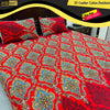 Red JMK 3D Crystal Cotton Bedsheet AM3D-00242