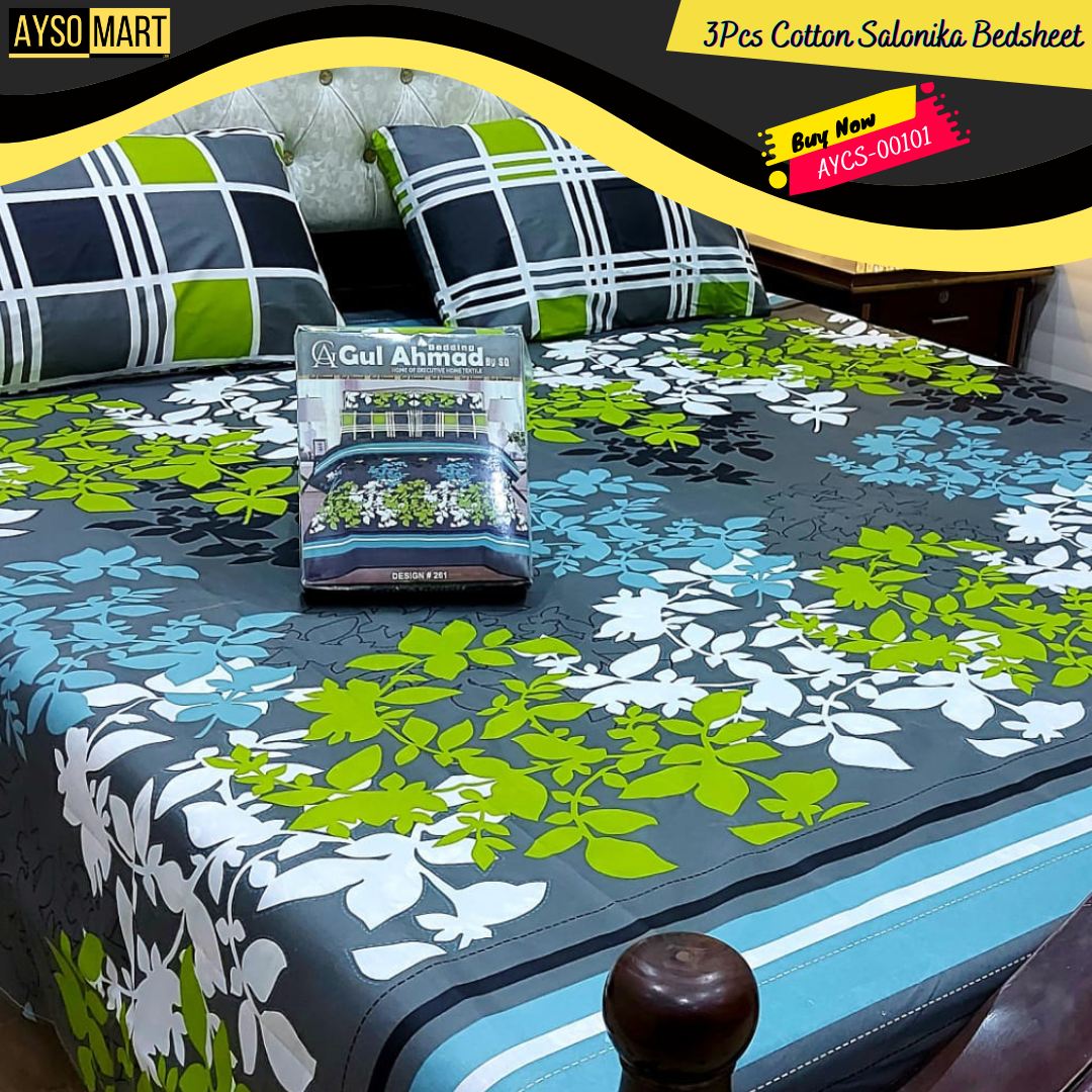 Cotton Salonika Double Bedsheet King Size AYCS-00101